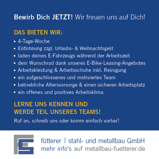 Übersicht der Benefits bei fütterer stahl- und metallbau GmbH